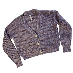 Grace+Karma Womens Medium Multicolor Knit Button-Up Cardigan Sweater